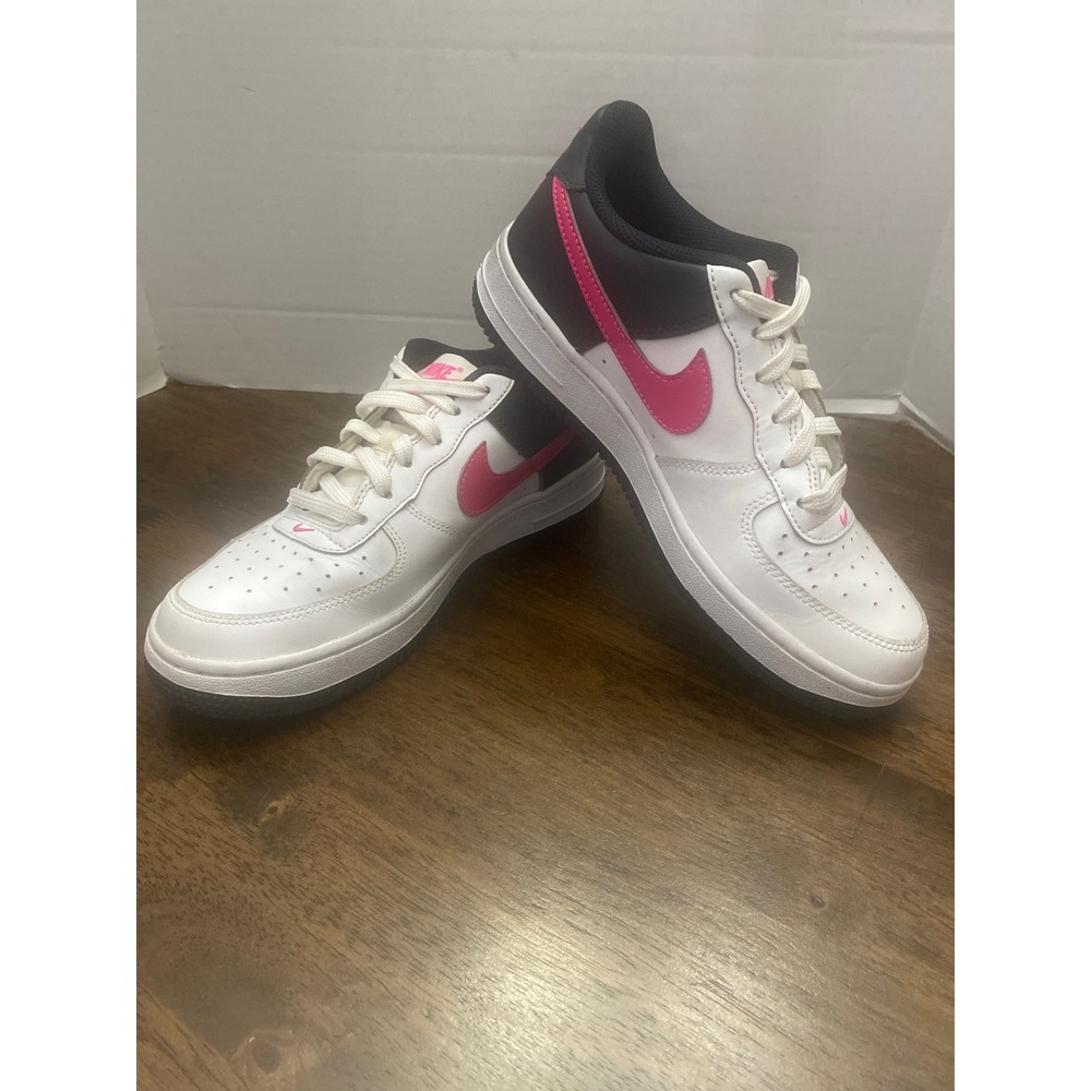 Nike Air Force 1 Low White Black Pink Sneakers CT3839-109 Women's Size 7 / 5.5Y